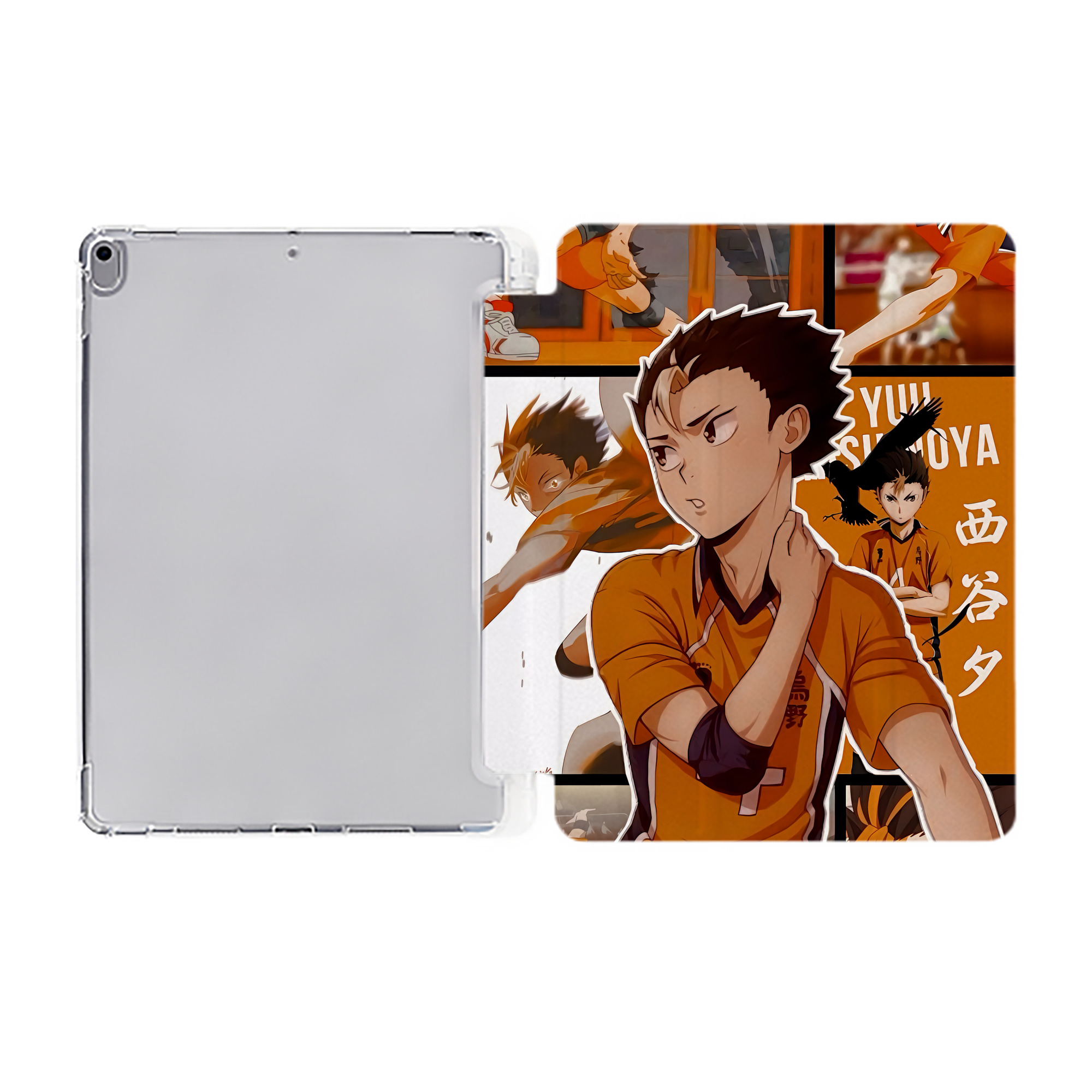 （画像用） ハイキュー!! Haikyu!! IPad ケース ペン収納付き 三つ折りスタンド PUレザー×シリコン 対応機種9.5/10.5/10.9インチ